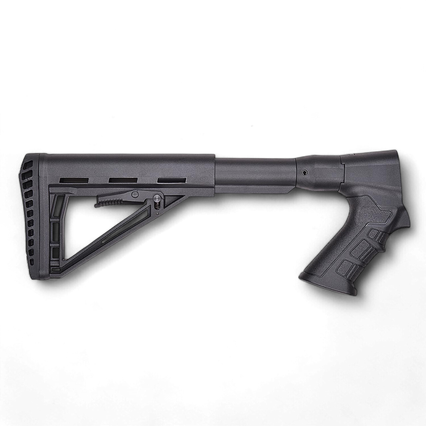 Fixed Tactical Adjustable Shotgun Stock Kit with Ergonomic Pistol Grip Compatible with ASI PASI1 12GA
