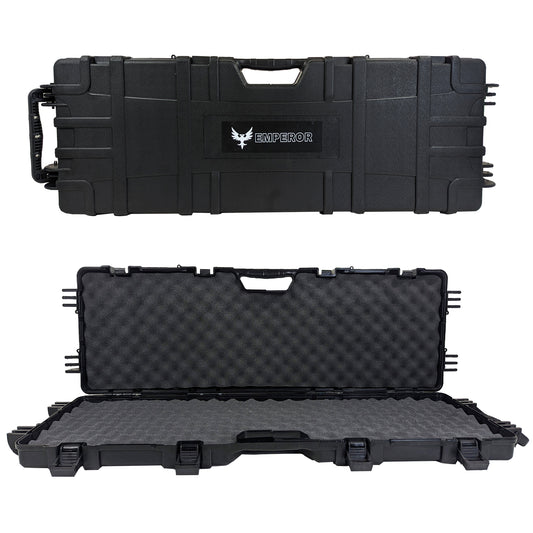 Emperor Arms 43.5" Hard Rifle Gun Case, Long Lockable Storage Box, Plastic Travel Case, Protective Luggage with Foam Insert