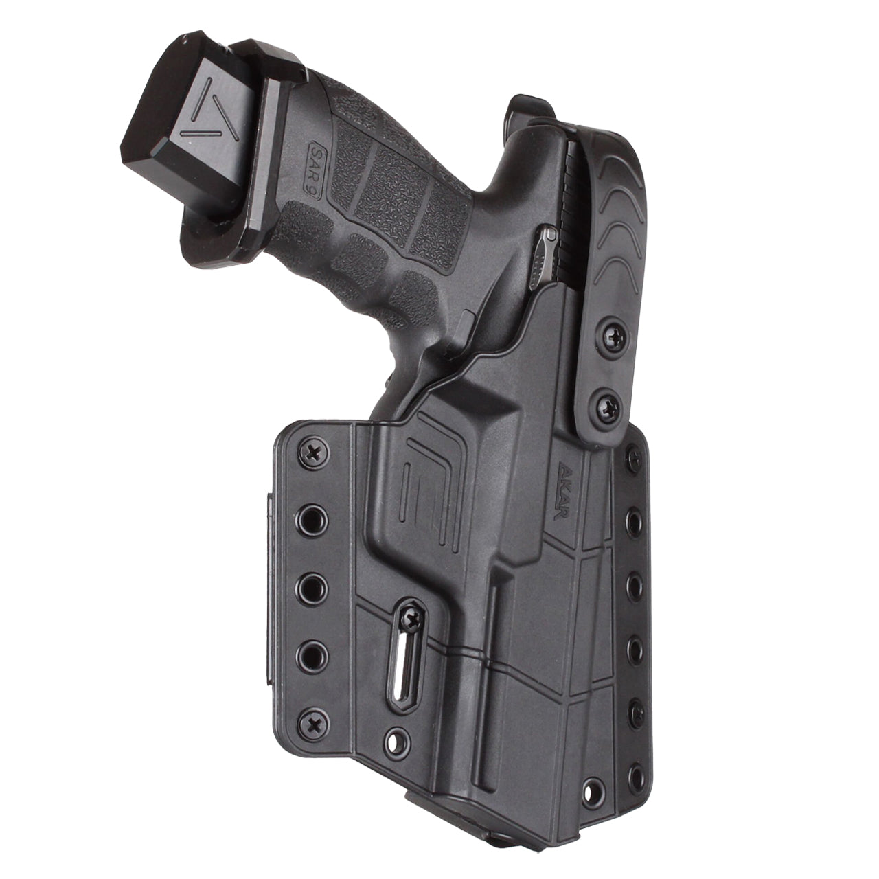 Level 2 OWB Holster Compatible with Sarsılmaz SAR9 Series, Sar9, Sar9 Mete, Sar9 X, Sar9 C, Sar9 Gen2, Sar9 CX, Outside Waistband Carry Holster with Retention