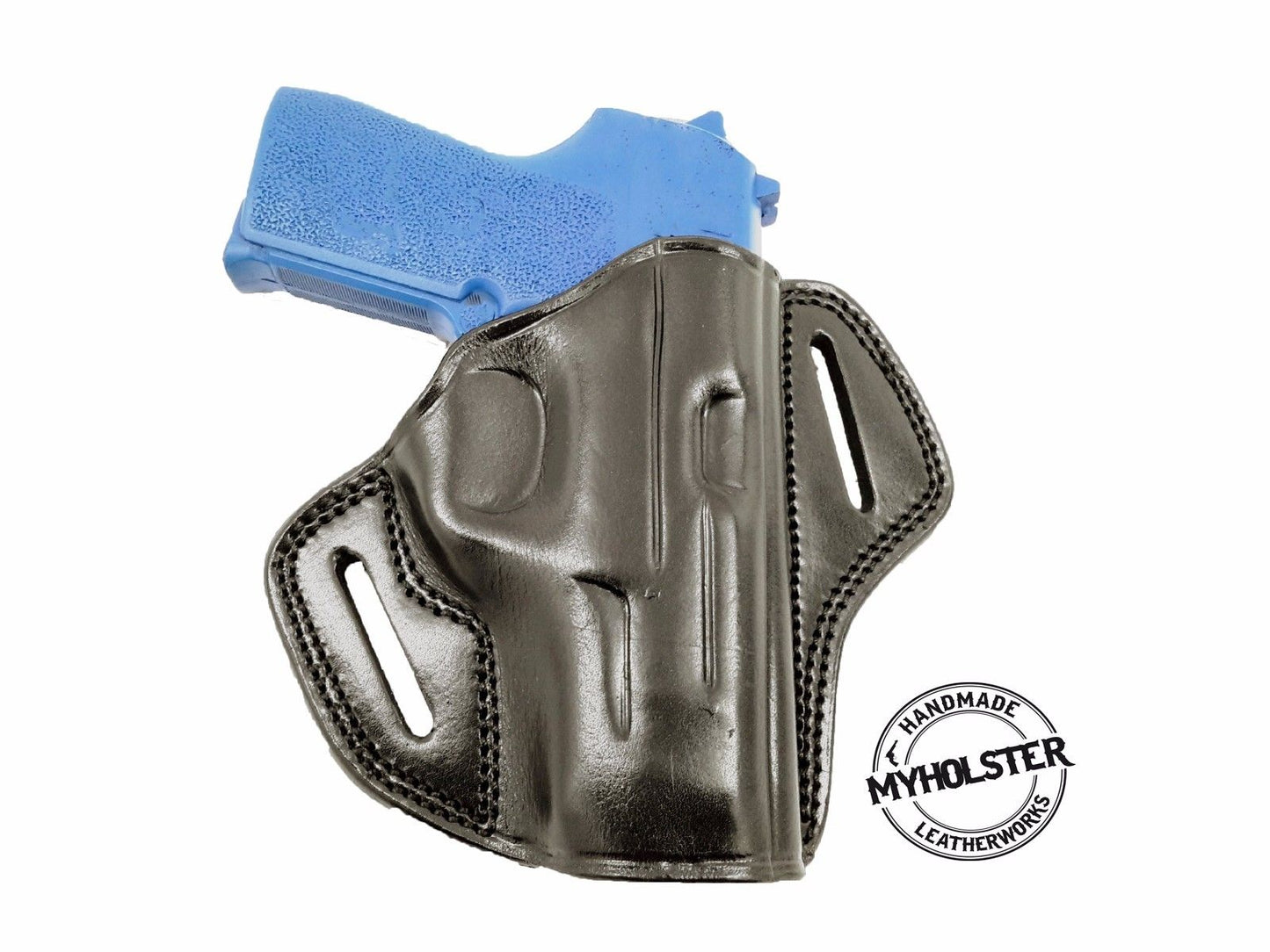 OWB Open Top Concealable Leather Belt Holster Compatible W/ Taurus PT709 Slim