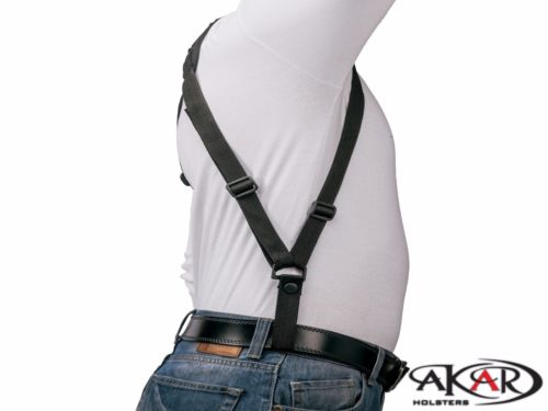Akar Right Hand Vertical Shoulder Holster Fits Popular Medium and Large Guns