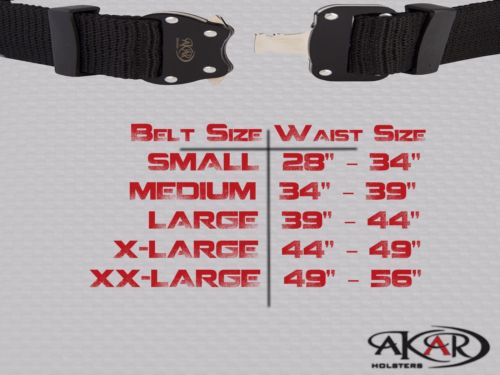 Akar's Dragon Tactical Heavy Duty Nylon Cobra Buckle Gun Pistol EDC Belt 1.75""