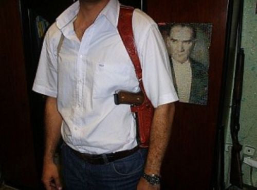 Black Vertical Shoulder Holster for XD40 SUBCOMP, GLOCK 26, HK 9 COMP, XD40 Com