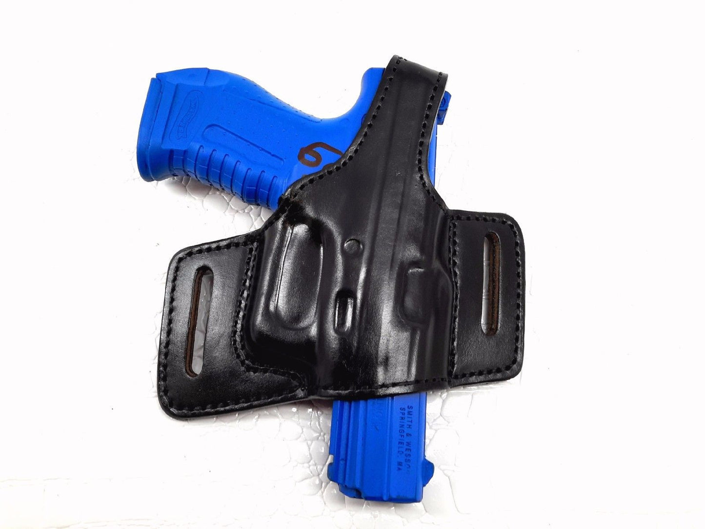 Canik TP9SF OWB Quick Draw Leather Slide Holster W/ Thumb Break