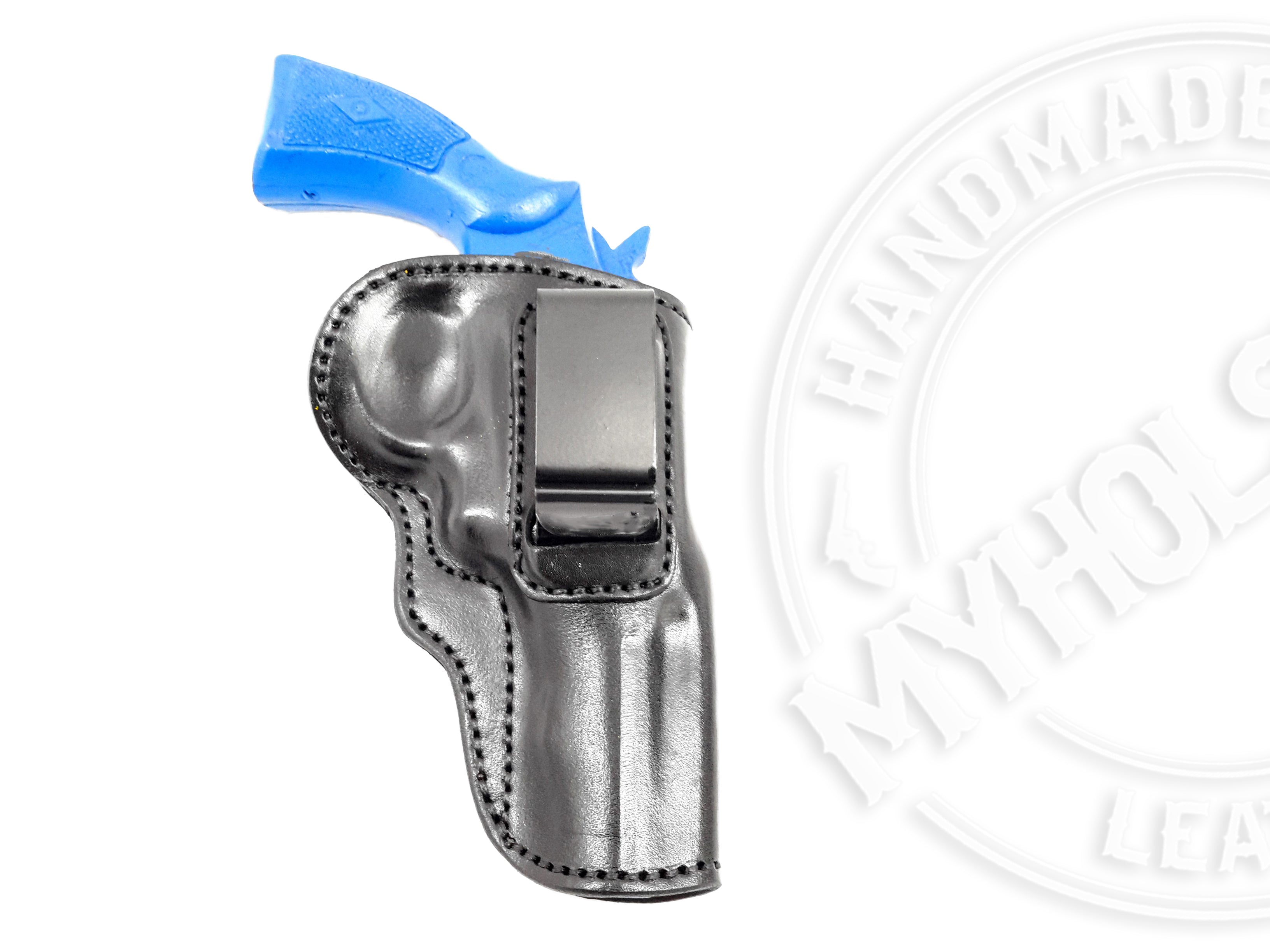 Azula Leather IWB Holster For Ruger SP101 Revolver - Black, Concealed Carry In-The-Waistband