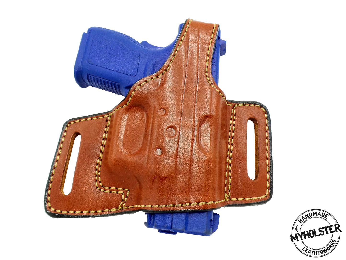 Springfield XD 40 Subcompact OWB Pancake Style Thumb Break Belt Leather Holster