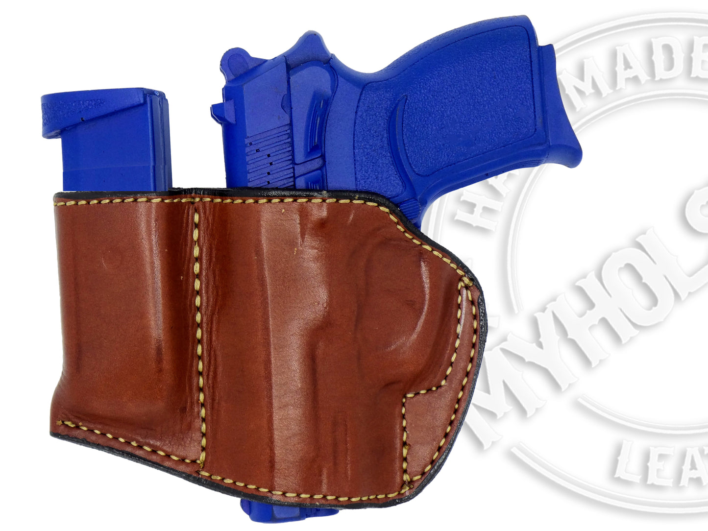 Bersa Thunder Ultra Compact 45 Holster and Mag Pouch Combo - OWB Leather Belt Holster