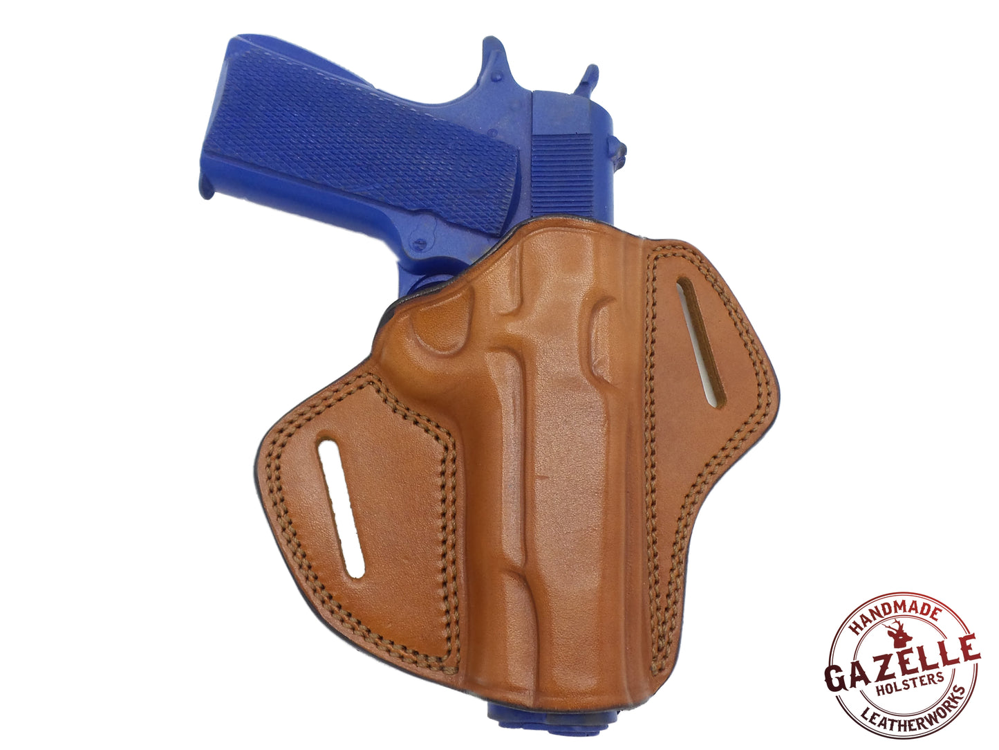 1911 5-Inch Colt, Kimber, Para, Springfield Right Hand Open Top Leather Holster