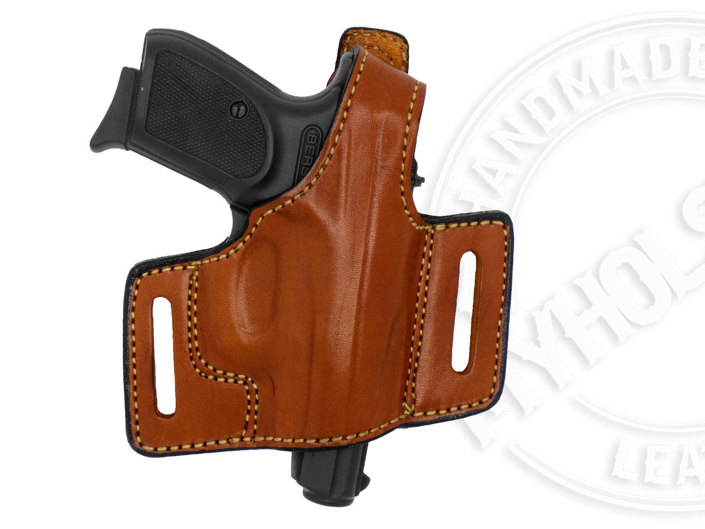 OWB Quick Draw Leather Slide Holster W/Thumb-Break Fits Bersa Thunder .380 ACP