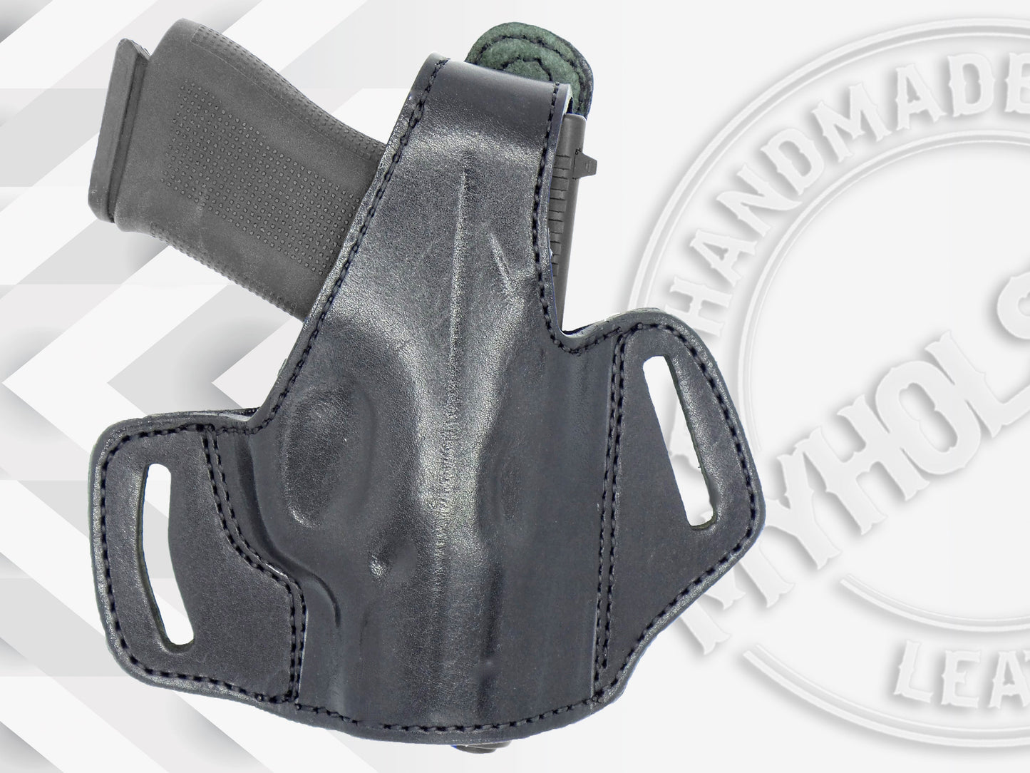 Springfield XD9 Sub-Compact OWB Thumb Break Right Hand Leather Belt Holster