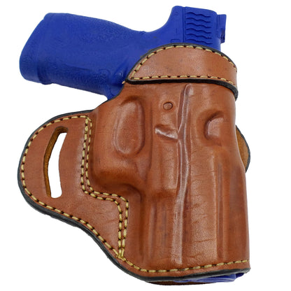 OWB Open Top Leather CROSS DRAW Holster Compatible w/ SIG P365 XL w/LIMA365 Laser Sight