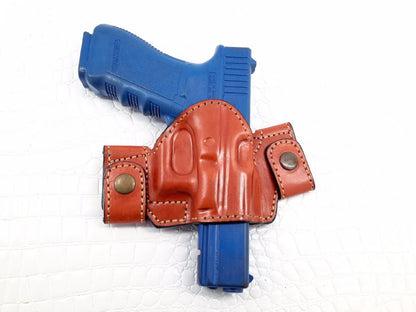 OWB Snap-On Leather Open Top Holster Compatible w/ Tanfoglio FT-9 FS Sport