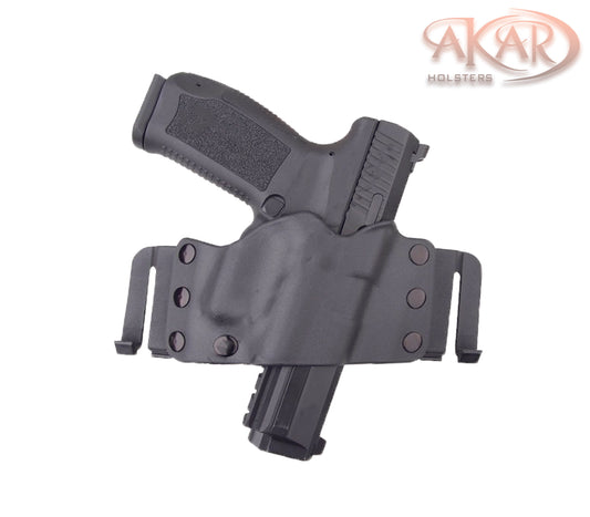 Smith & Wesson M&P Shield Plus - Akar Scorpion OWB Kydex Gun Holster W/Quick Belt Clips