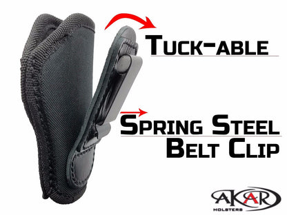 Tuckable IWB Holster | Concealed Carry with Leather Backing Nylon Compatible W/ Walther P-99
