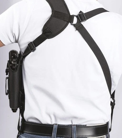 Vertical Carry Shoulder Holster – Choose Left or Right Hand, Nylon, Thumb Break Compatible W/ SIG P365 XL w/LIMA365 Laser Sight