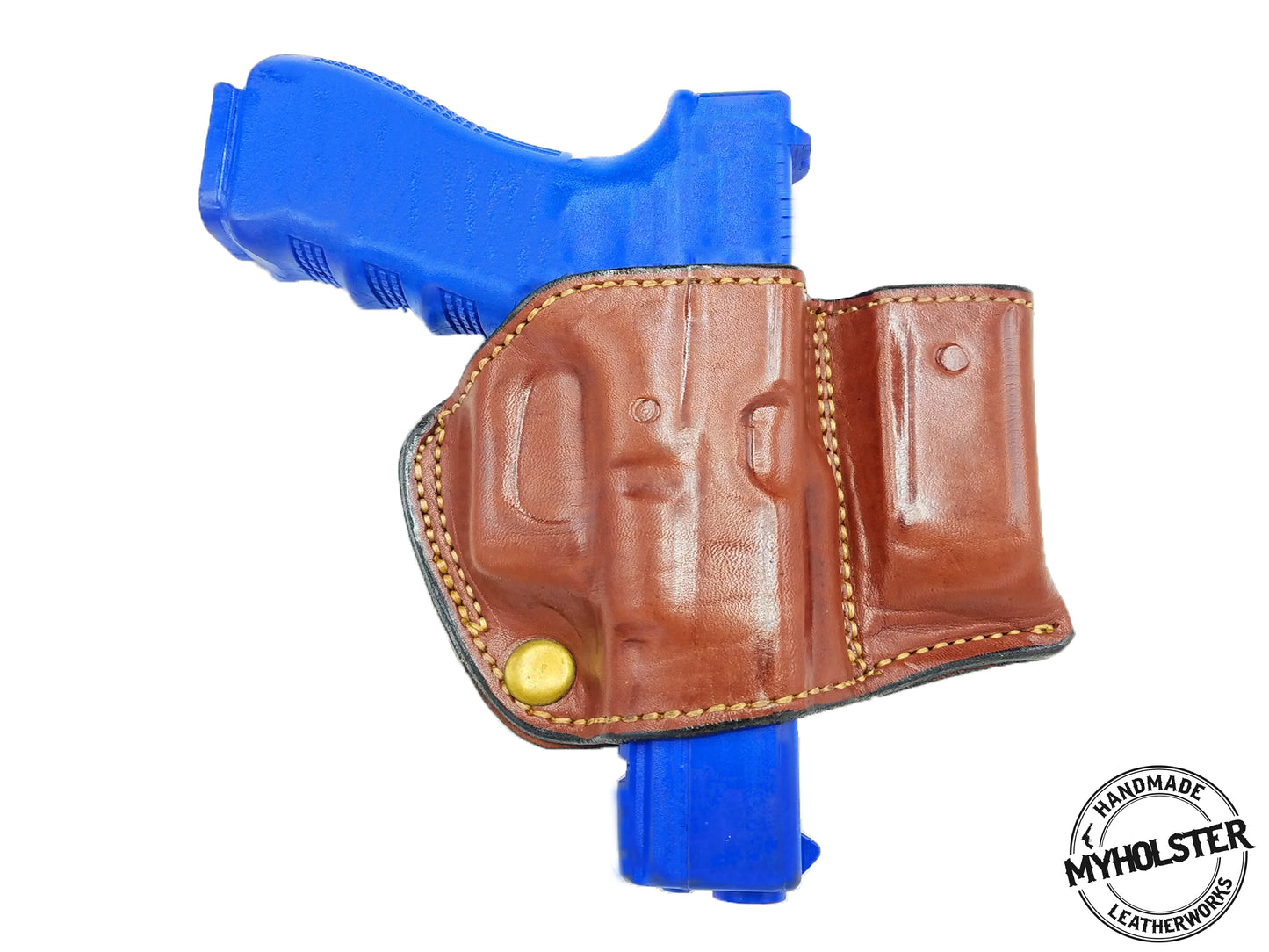Holster and Mag Pouch Combo - OWB Leather Belt Holster Fits Shadow Systems MR920