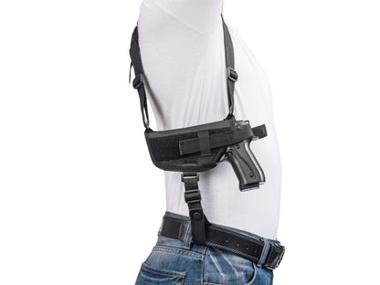 Nylon Horizontal Shoulder Holster with Double Magazine Pouch Compatible w/ Tisas Regent BR9