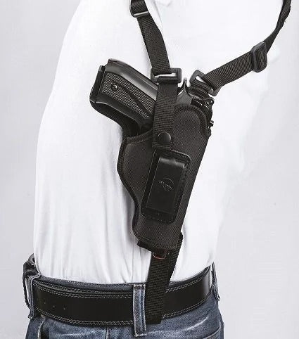 Vertical Carry Shoulder Holster – Choose Left or Right Hand, Nylon, Thumb Break Compatible W/ SIG P365 XL w/LIMA365 Laser Sight
