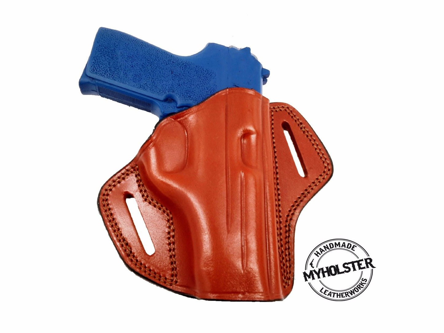 OWB Open Top Concealable Leather Belt Holster Compatible W/ Taurus PT709 Slim