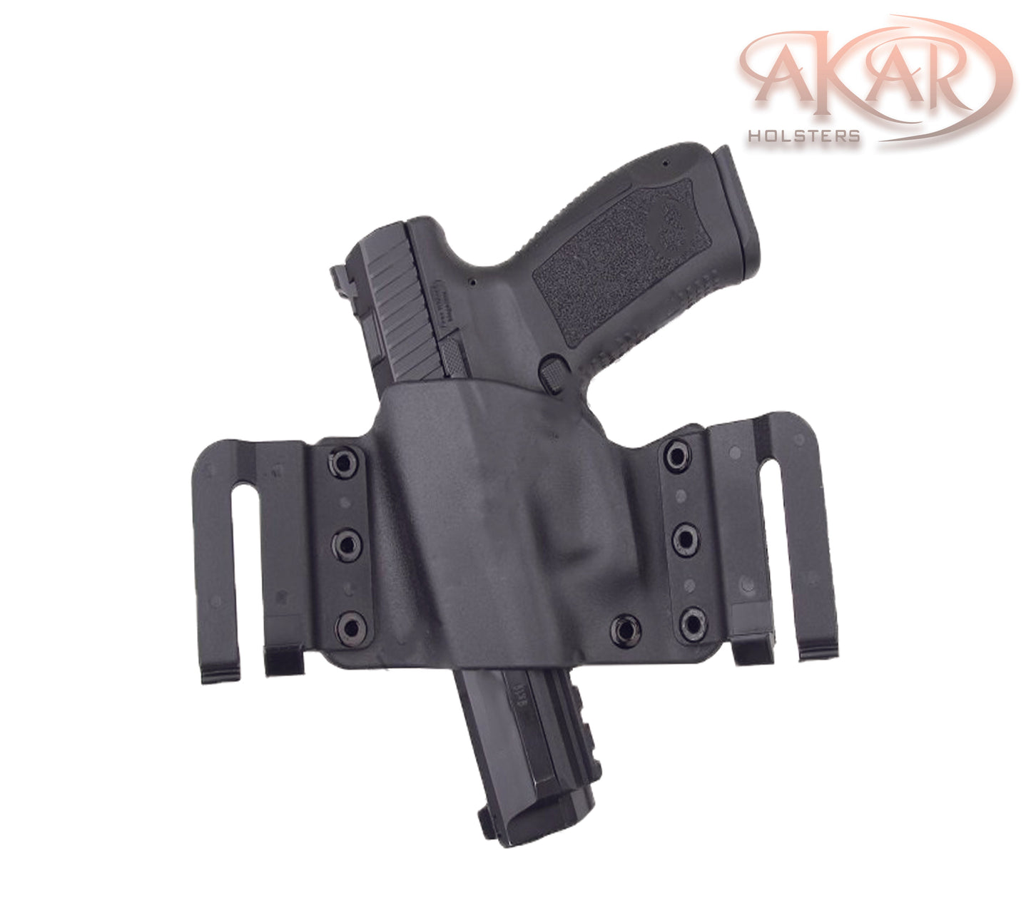 Smith & Wesson M&P Shield Plus - Akar Scorpion OWB Kydex Gun Holster W/Quick Belt Clips