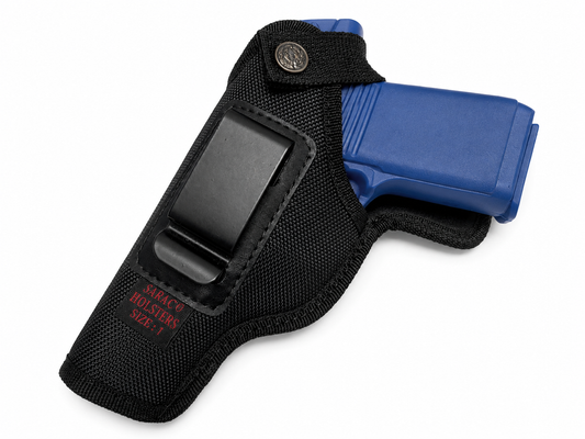 Left Hand IWB Nylon Pistol Holster Metal Clip Snap Retention 2" Belt Fits Steyr L40-A1