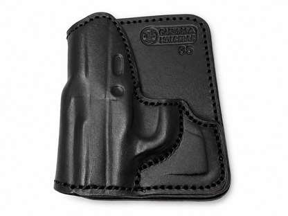 Ambidextrous Premium Genuine Leather Wallet Pocket Holster Fits