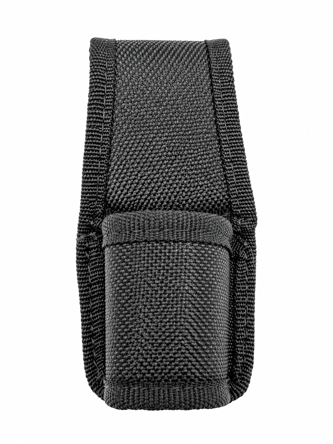 Nylon Flashlight Pepper Spray Multi Tool Belt Holder Open Bottom Black 1.75"