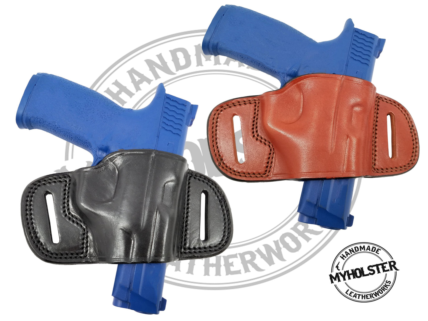 OWB Quick Draw Leather Belt Holster – Premium Cowhide for Secure & Fast Access Compatible W/ Sig Sauer P365