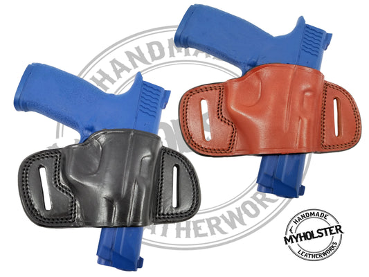 OWB Quick Draw Leather Belt Holster – Premium Cowhide for Secure & Fast Access Compatible W/ Sig Sauer P365