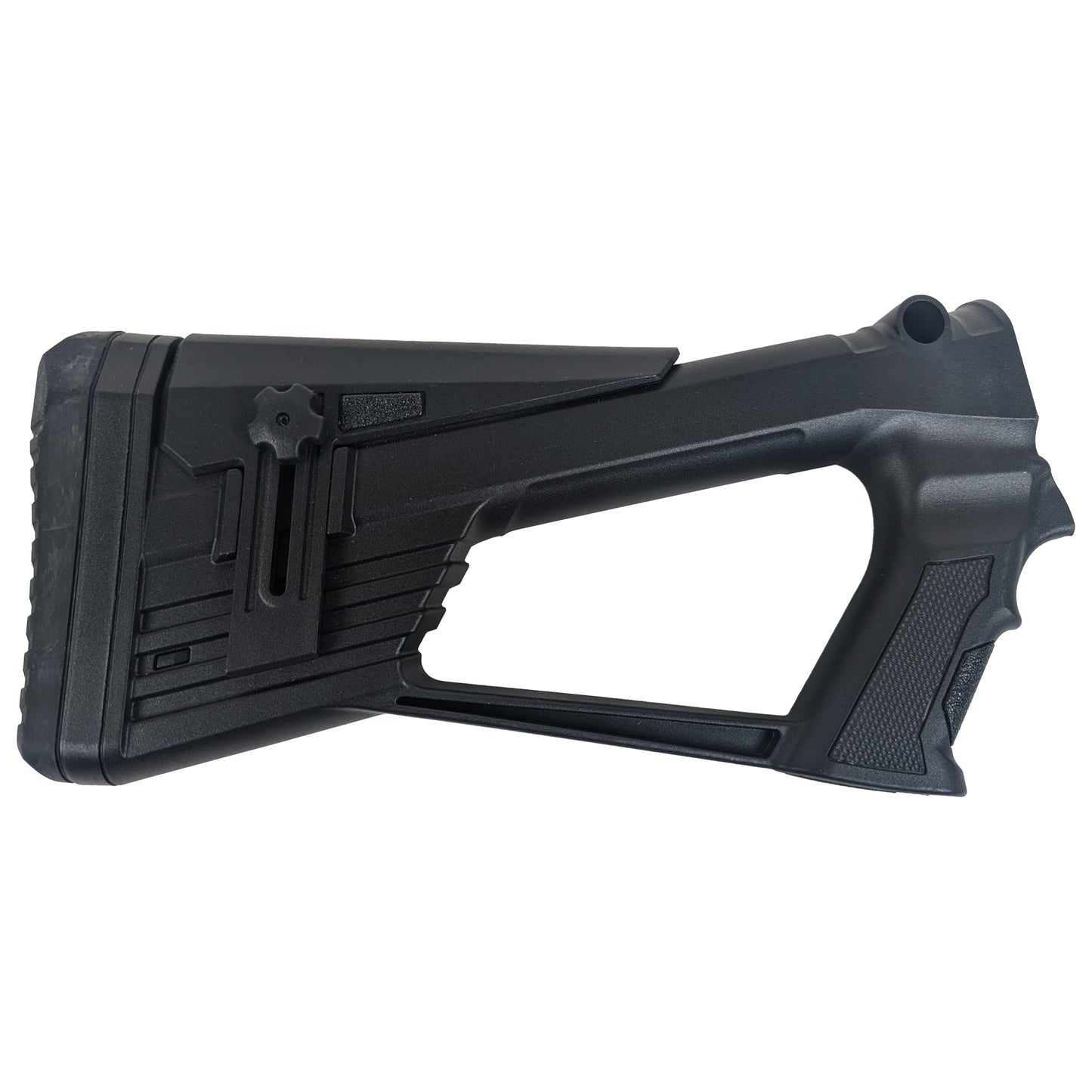 Emperor Arms SR5 Stock Buffer Polymer Black, Thumbhole