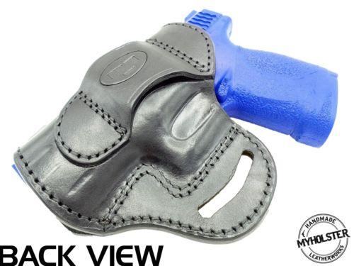 Glock 43 Compact OWB Open Top Leather CROSS DRAW Holster