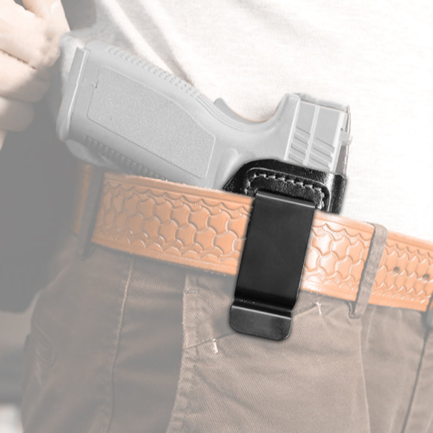 CZ P-10 C IWB Inside the Waistband Leather Belt Holster