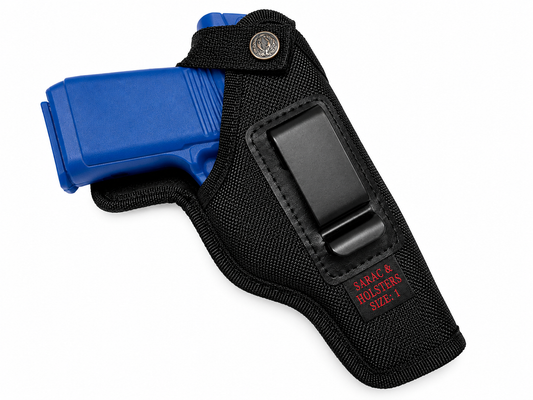 Right Hand IWB Nylon Pistol Holster Metal Clip Snap Retention 2" Belt Fits Walther PD380