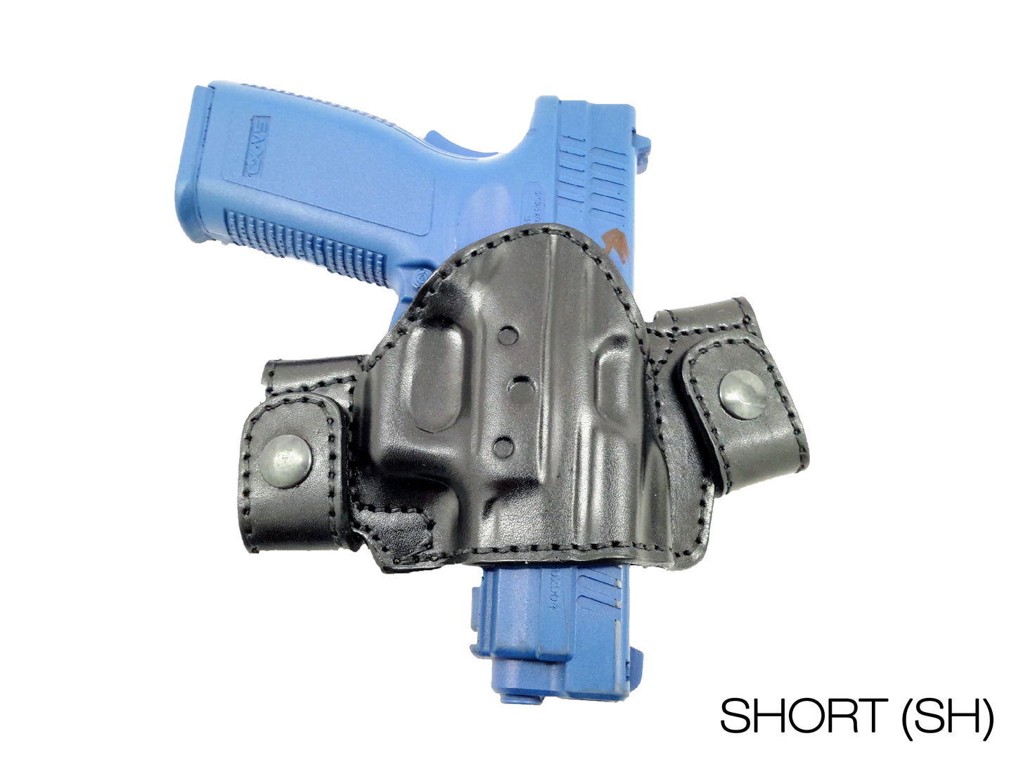 OWB Snap-On Leather Open Top Holster Compatible w/ Springfield Armory Hellcat OSP