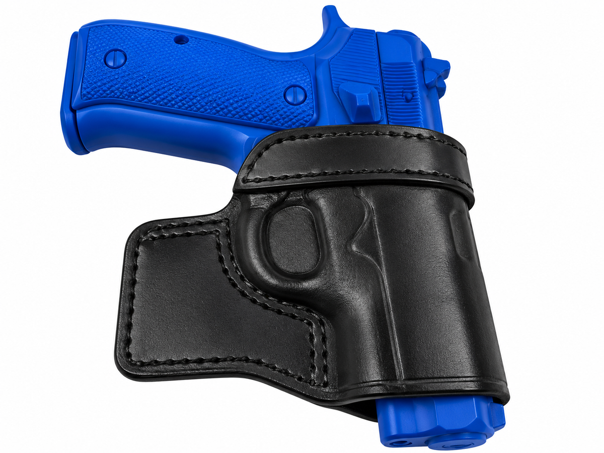 Leather right-hand OWB belt-slide holster for Heckler & Koch VP9SK, view 5