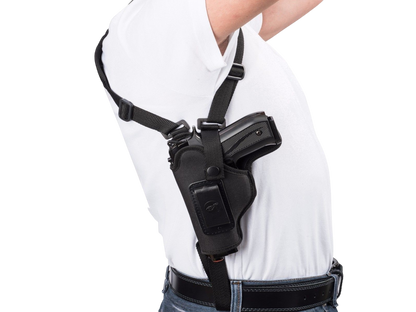 Vertical Carry Shoulder Holster , Nylon Holster, Thumb Break Compatible w/ SIG Sauer P220 w/rails