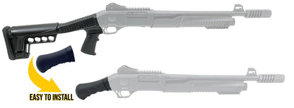 Raptor Birds Head Furniture Kit, FOREND & GRIP Wooden Effect | Coated Compatible with  Escort 28 BLK 12GA