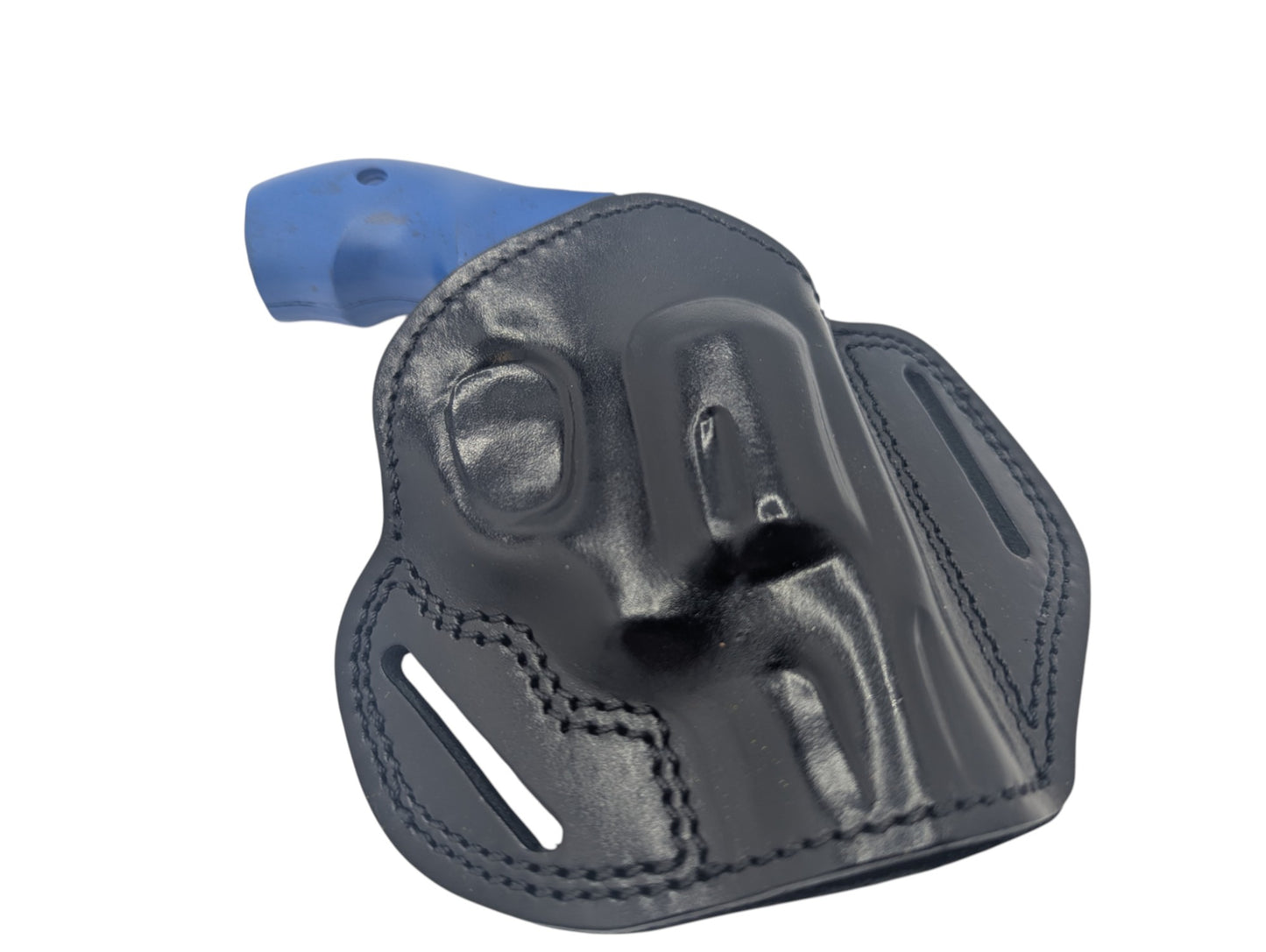 OWB Open Top Concealable Leather Belt Holster Compatible W/ Smith & Wesson J-Frame Revolver