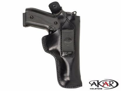 Right-Handed Leather IWB & OWB Holster, Thumb Break & Belt Clip Compatible with Springfield XDS 9mm 4.0
