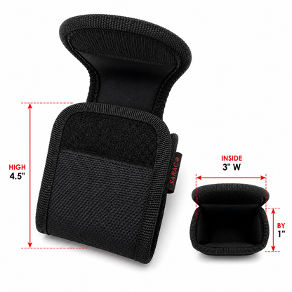 Nylon Handcuff Pouch Duty Belt Cuff Case Hook Loop Closure Black 4.5"