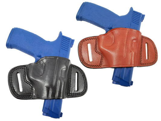 OWB Quick Draw Leather Belt Holster – Premium Cowhide for Secure & Fast Access Fits Sig Sauer P320 Compact 9mm / .40 S&W