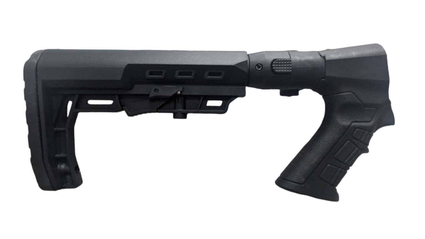 Folding Tactical Buttstock with Pistol Grip for Universal, Adjustable, Collapsible Compatible with Emperor Arms Cobra12 Mag Fed Shotgun - Shortie