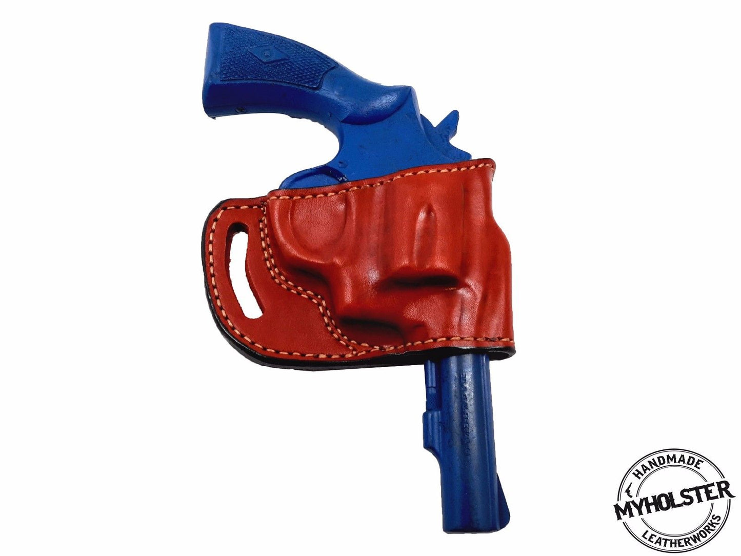 OWB Yaqui Slide Belt Leather Holster Fits .38 Special revolver (3")