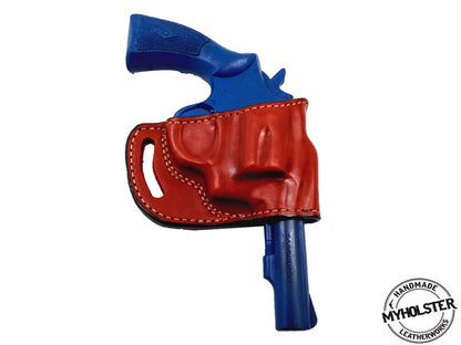 OWB Yaqui Slide Belt Leather Holster Fits .38 Special revolver (3")