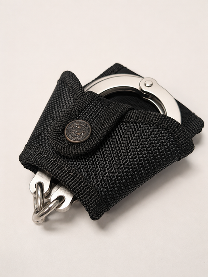 Nylon Handcuff Pouch Duty Belt Cuff Holder Snap Closure Fits 2" Belt Black