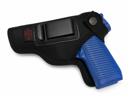 Left Hand IWB Nylon Pistol Holster Metal Clip Snap Retention 2" Belt Fits