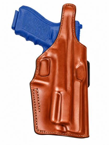 Brown right-hand leather OWB thumb-break holster for Tristar S-120, view 2