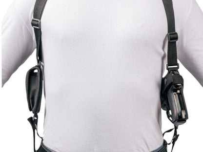 Nylon Horizontal Shoulder Holster with Double Magazine Pouch Compatible w/ Tisas 1911 Officer