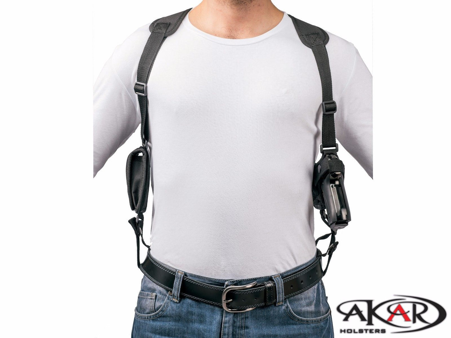 Horizontal Shoulder Holster with Double Magazine Pouch Right-Hand Fits TAURUS 840