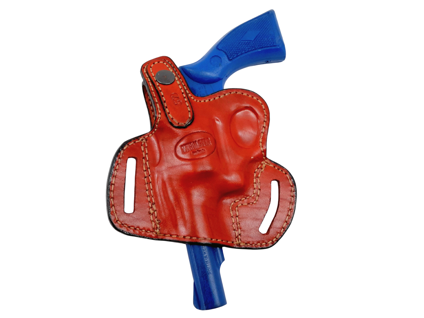 Thumb Break Leather Belt Holster – Premium Cowhide Fits .38 Special revolver (3")